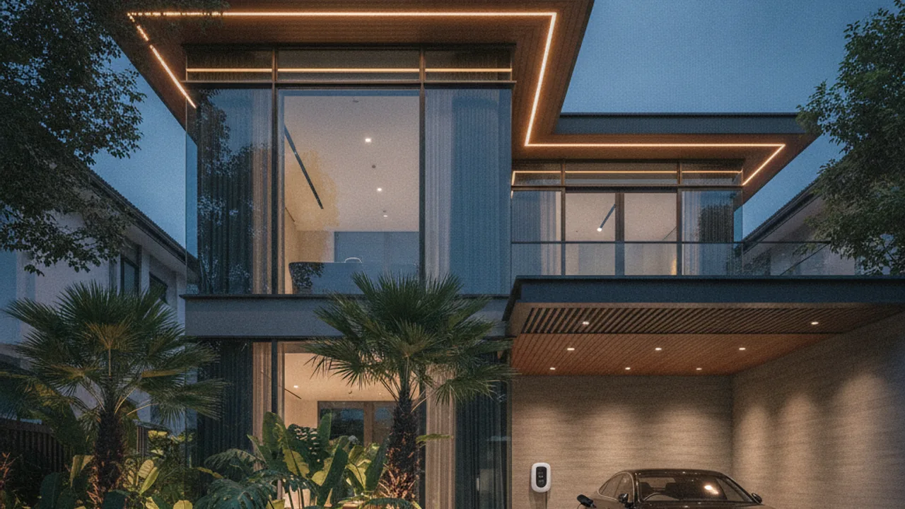 Electrical work BSH installs in a modern Singapore landed home
